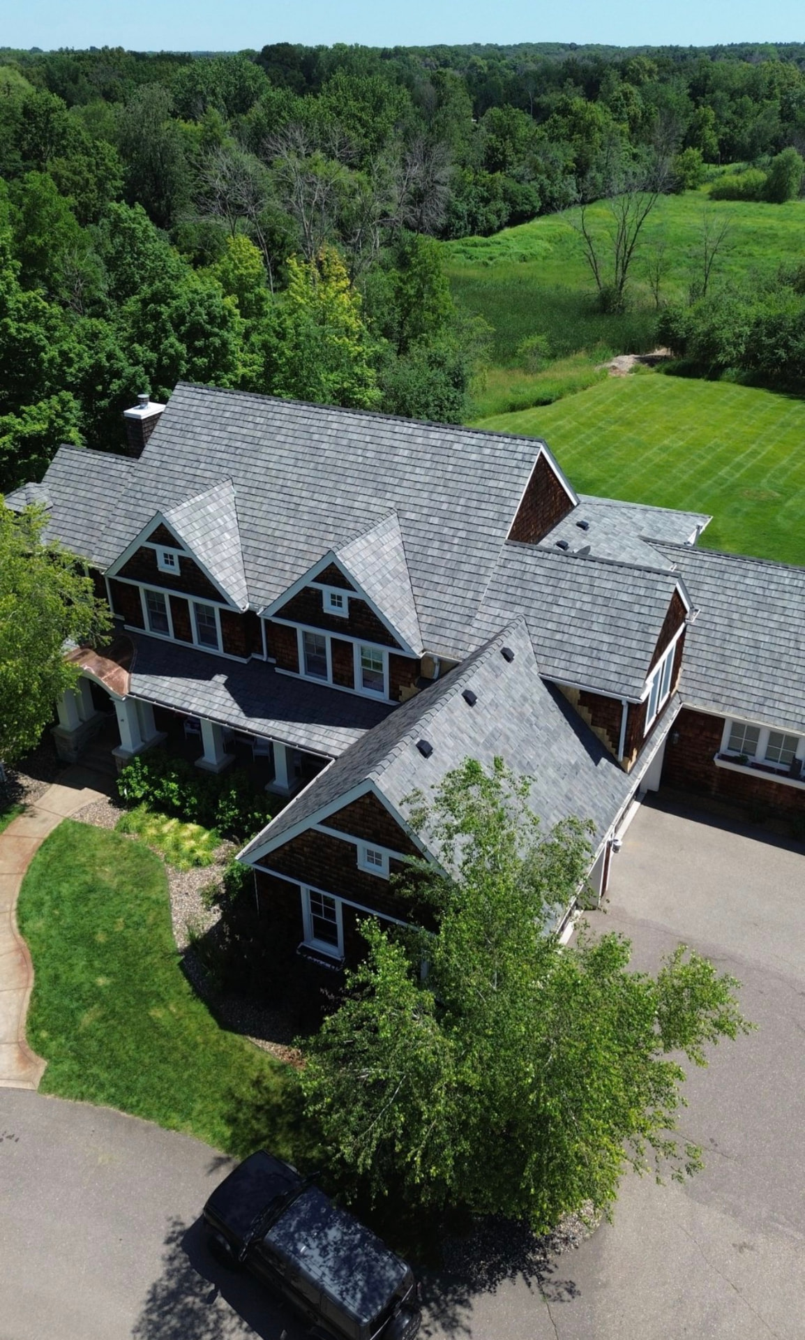Synthetic Cedar Shake  — Residential exterior project in Long Lake, Minnesota